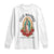 Virgin Mary Feliz Navidad Long Sleeve Shirt Our Lady Virgen De Guadalupe - Print Your Wear