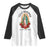 Virgin Mary Feliz Navidad Raglan Shirt Our Lady Virgen De Guadalupe - Print Your Wear