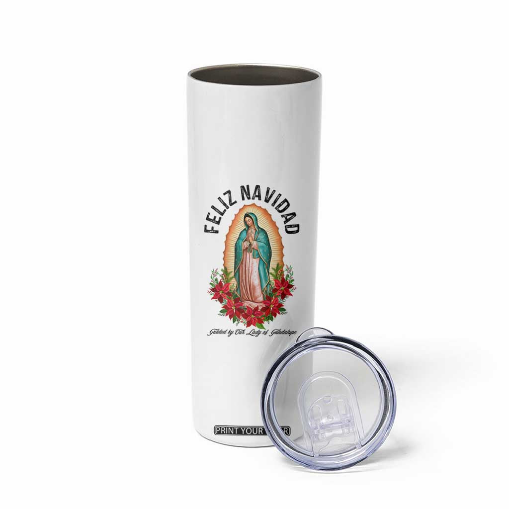 Virgin Mary Feliz Navidad Skinny Tumbler Our Lady Virgen De Guadalupe TS14 Print Your Wear