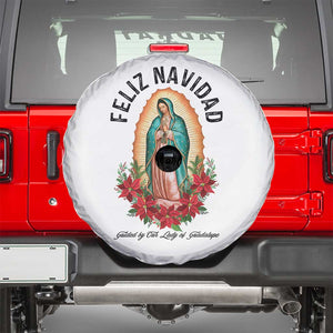 Virgin Mary Feliz Navidad Spare Tire Cover Our Lady Virgen De Guadalupe TS14 White Print Your Wear