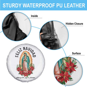 Virgin Mary Feliz Navidad Spare Tire Cover Our Lady Virgen De Guadalupe TS14 Print Your Wear