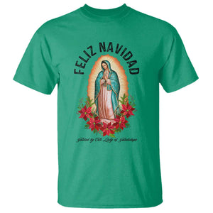 Virgin Mary Feliz Navidad T Shirt Our Lady Virgen De Guadalupe TS14 Irish Green Print Your Wear