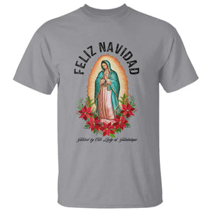 Virgin Mary Feliz Navidad T Shirt Our Lady Virgen De Guadalupe TS14 Sport Gray Print Your Wear