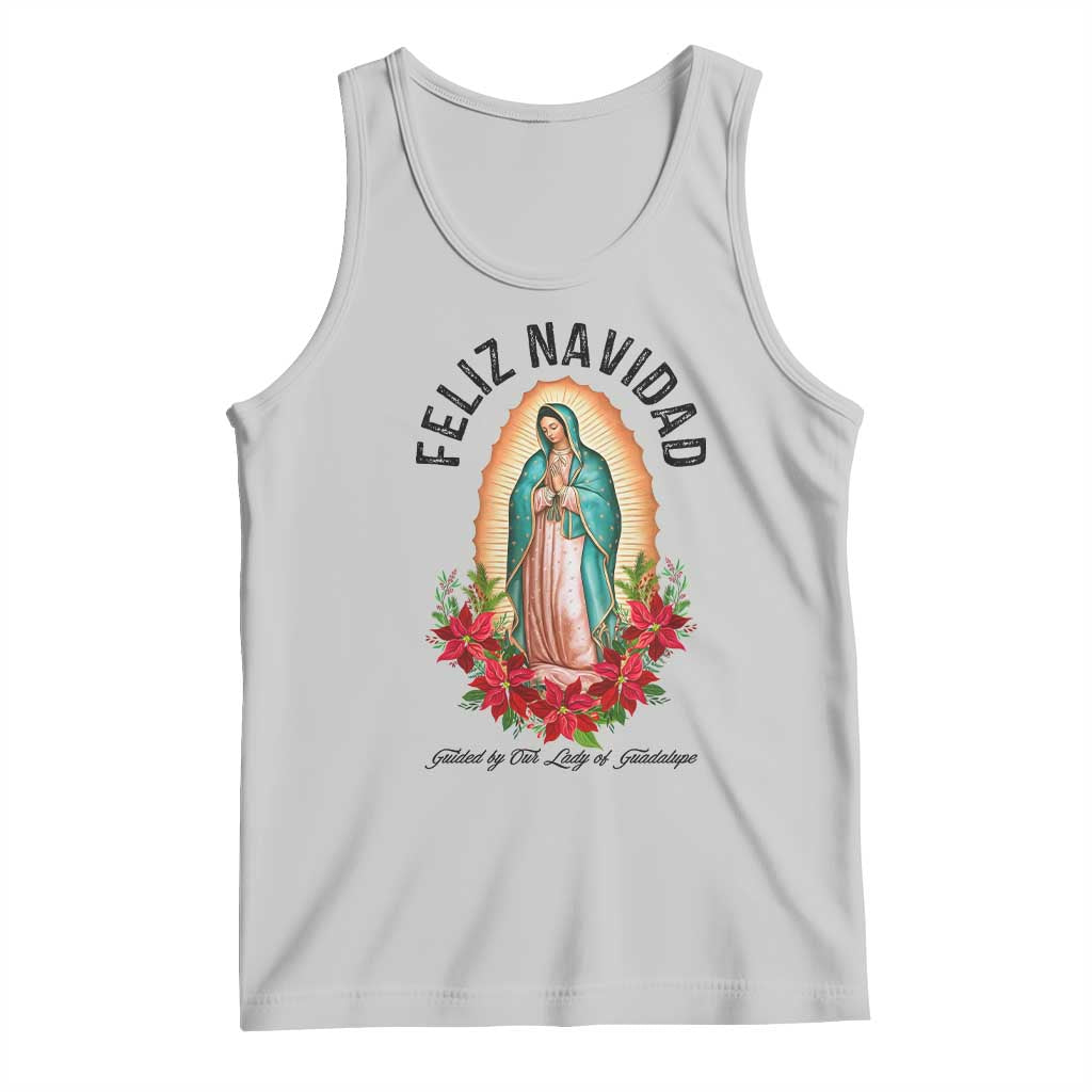 Virgin Mary Feliz Navidad Tank Top Our Lady Virgen De Guadalupe TS14 Ash Print Your Wear