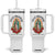 Virgin Mary Feliz Navidad Tumbler With Handle Our Lady Virgen De Guadalupe TS14 One Size: 40 oz White Print Your Wear