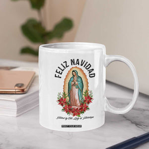 Virgin Mary Feliz Navidad Coffee Mug Our Lady Virgen De Guadalupe TS14 Print Your Wear