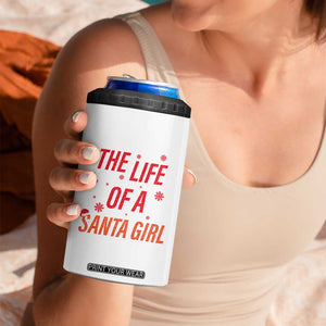 The Life Of A Santa Girl 4 in 1 Can Cooler Tumbler Funny Christmas TS14 Print Your Wear