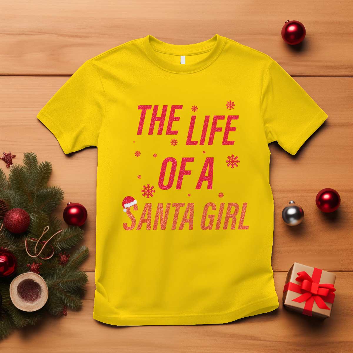 The Life Of A Santa Girl T Shirt Funny Christmas TS14 Daisy Print Your Wear