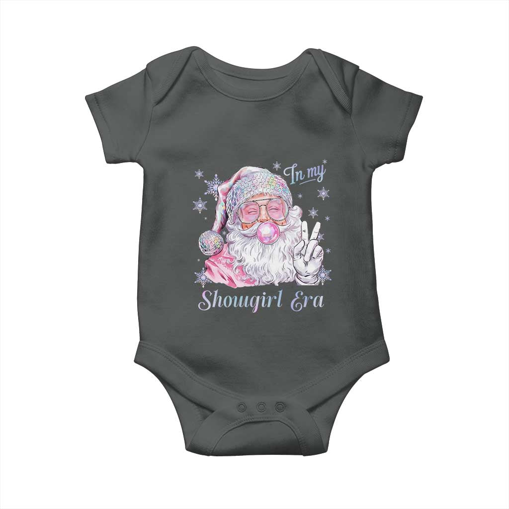 Pink Santa Christmas Baby Onesie Bubble Gum Peace Sign TS14 Dark Heather Print Your Wear
