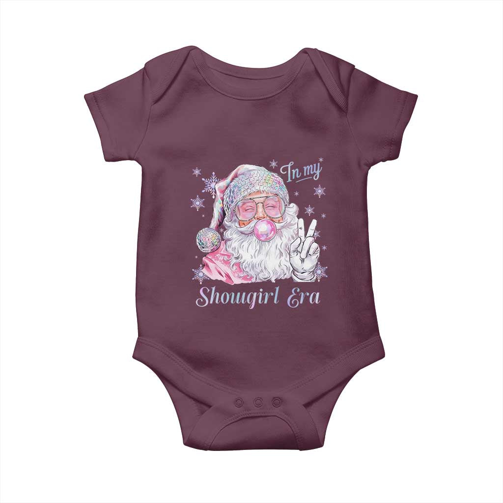Pink Santa Christmas Baby Onesie Bubble Gum Peace Sign TS14 Maroon Print Your Wear