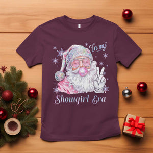 Pink Santa Christmas T Shirt Bubble Gum Peace Sign TS14 Maroon Print Your Wear