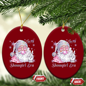 Pink Santa Christmas Ceramic Ornament Bubble Gum Peace Sign TS14 Print Your Wear