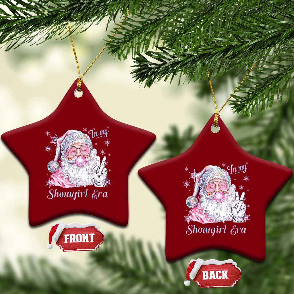 Pink Santa Christmas Ceramic Ornament Bubble Gum Peace Sign TS14 Print Your Wear