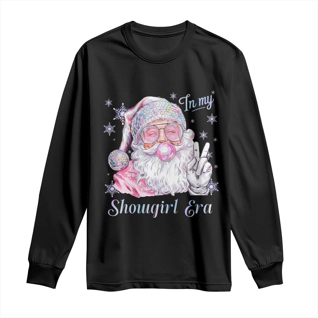 Pink Santa Christmas Long Sleeve Shirt Bubble Gum Peace Sign TS14 Black Print Your Wear