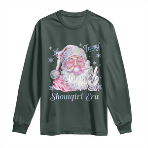 Pink Santa Christmas Long Sleeve Shirt Bubble Gum Peace Sign TS14 Dark Forest Green Print Your Wear