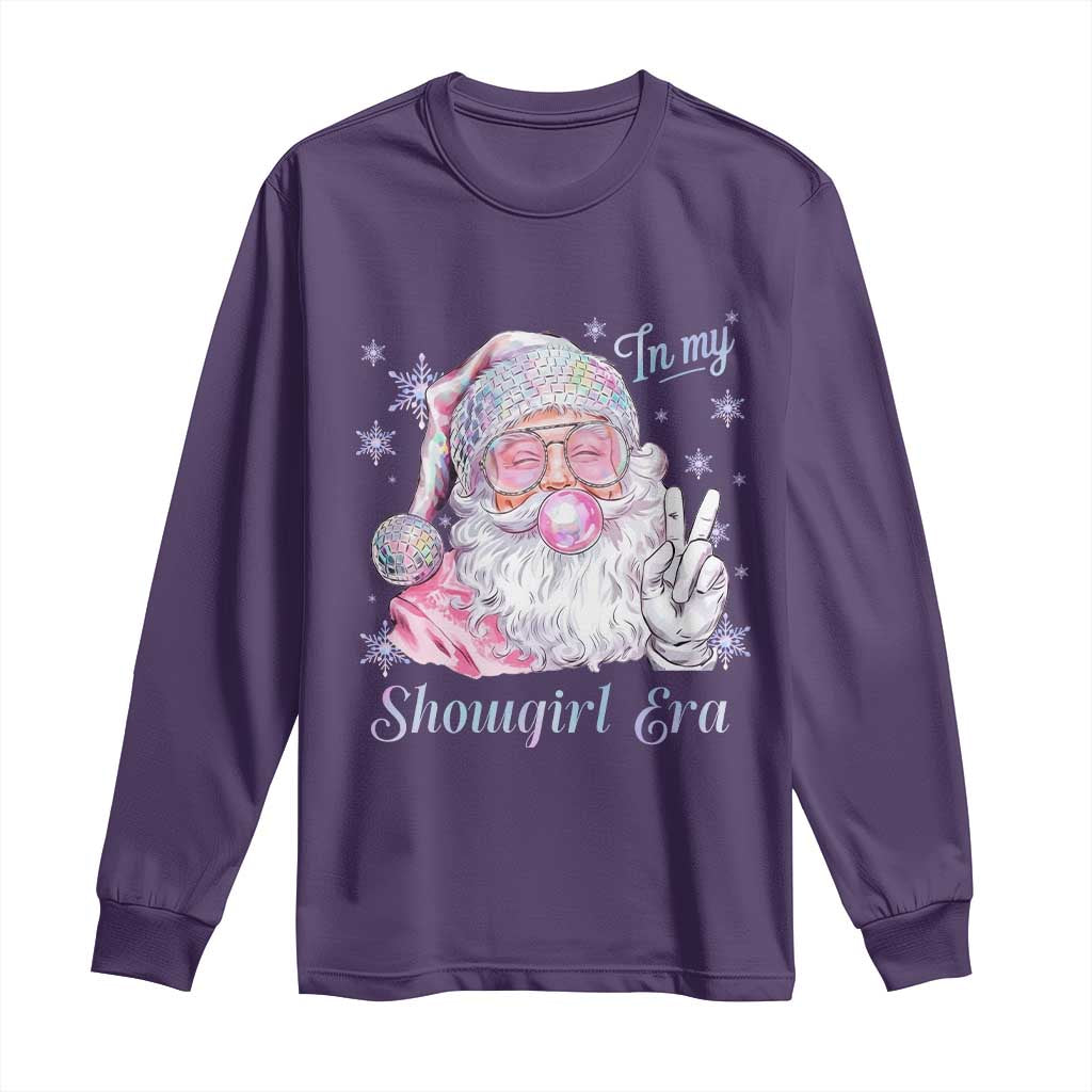 Pink Santa Christmas Long Sleeve Shirt Bubble Gum Peace Sign TS14 Purple Print Your Wear