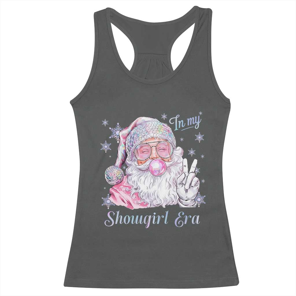 Pink Santa Christmas Racerback Tank Top Bubble Gum Peace Sign TS14 Dark Heather Print Your Wear