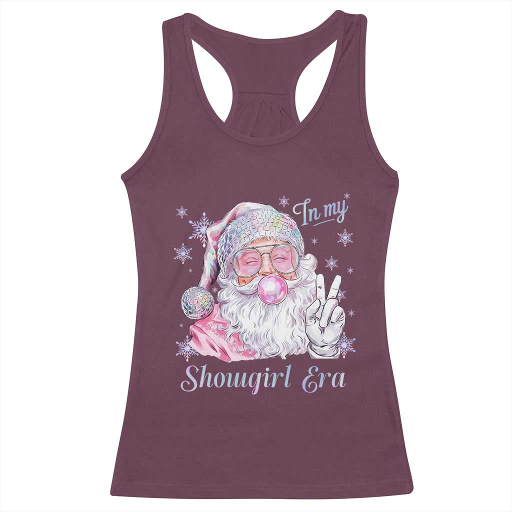 Pink Santa Christmas Racerback Tank Top Bubble Gum Peace Sign TS14 Maroon Print Your Wear