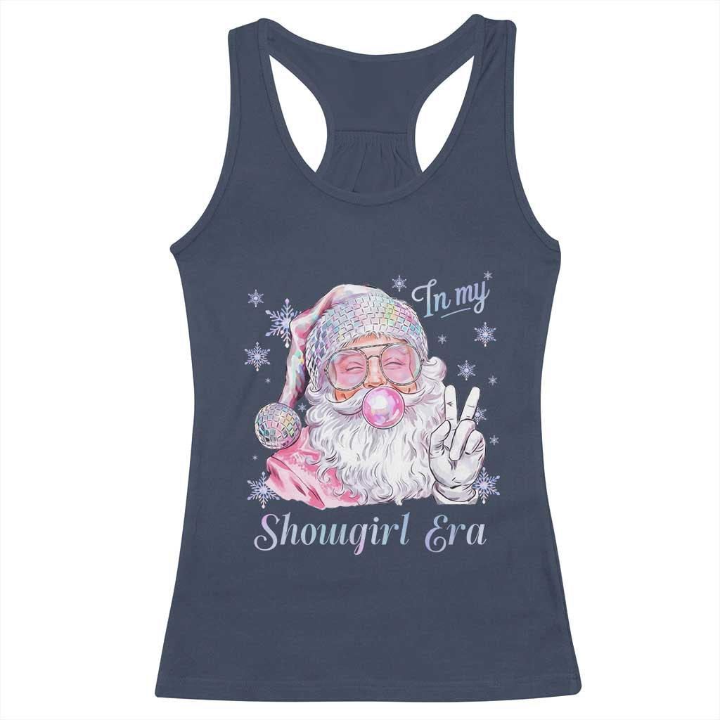 Pink Santa Christmas Racerback Tank Top Bubble Gum Peace Sign TS14 Navy Print Your Wear