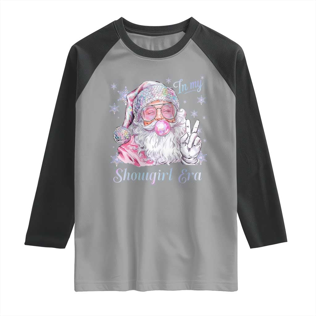 Pink Santa Christmas Raglan Shirt Bubble Gum Peace Sign TS14 Sport Gray Black Print Your Wear