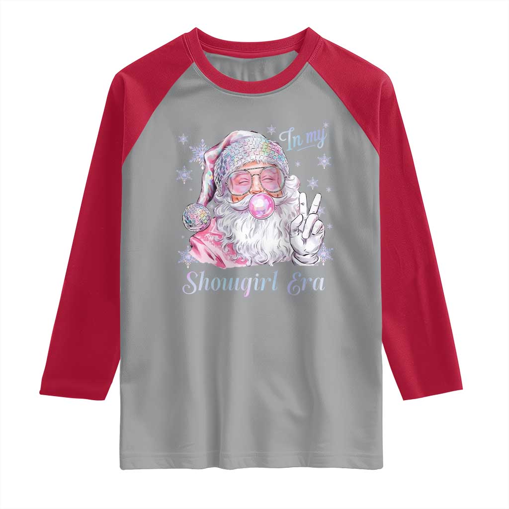 Pink Santa Christmas Raglan Shirt Bubble Gum Peace Sign TS14 Sport Gray Red Print Your Wear