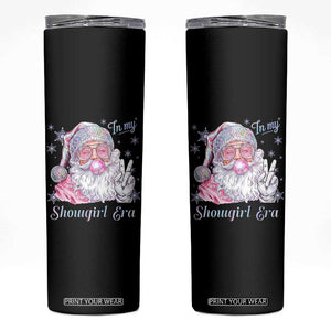 Pink Santa Christmas Skinny Tumbler Bubble Gum Peace Sign TS14 Black Print Your Wear