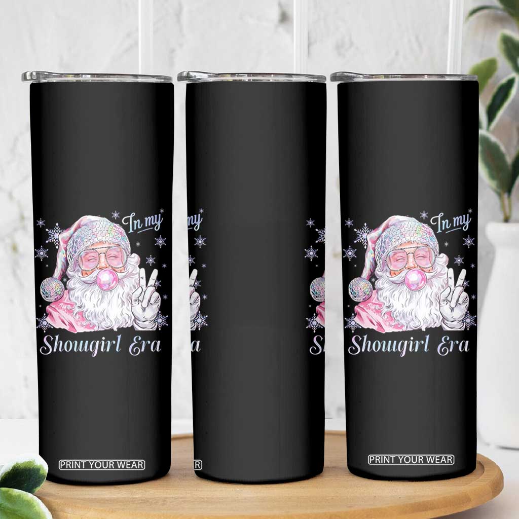 Pink Santa Christmas Skinny Tumbler Bubble Gum Peace Sign TS14 Print Your Wear