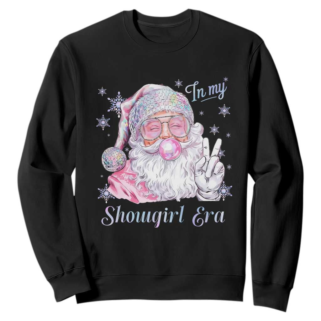 Pink Santa Christmas Sweatshirt Bubble Gum Peace Sign TS14 Black Print Your Wear