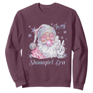 Pink Santa Christmas Sweatshirt Bubble Gum Peace Sign TS14 Maroon Print Your Wear