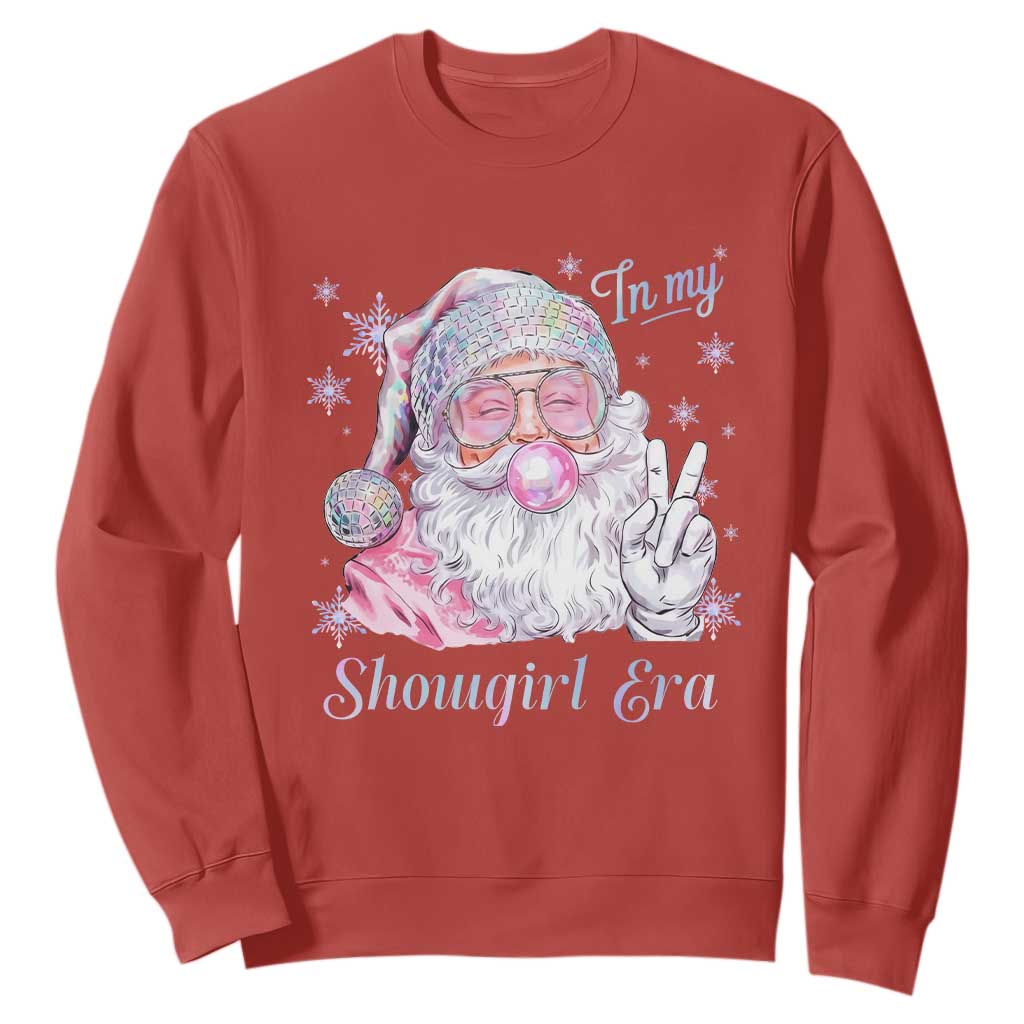 Pink Santa Christmas Sweatshirt Bubble Gum Peace Sign TS14 Red Print Your Wear