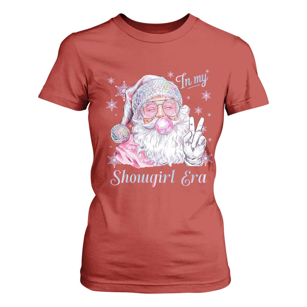 Pink Santa Christmas T Shirt For Women Bubble Gum Peace Sign TS14 Red Print Your Wear