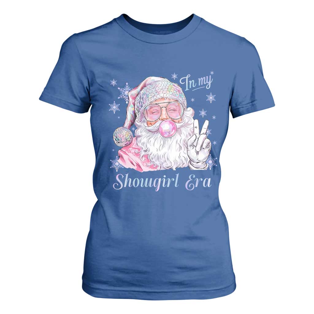 Pink Santa Christmas T Shirt For Women Bubble Gum Peace Sign TS14 Royal Blue Print Your Wear