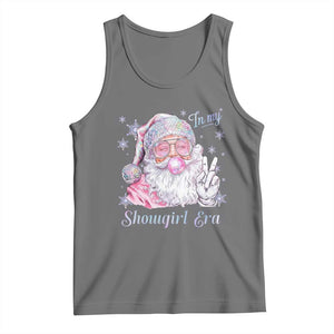 Pink Santa Christmas Tank Top Bubble Gum Peace Sign TS14 Black Heather Print Your Wear