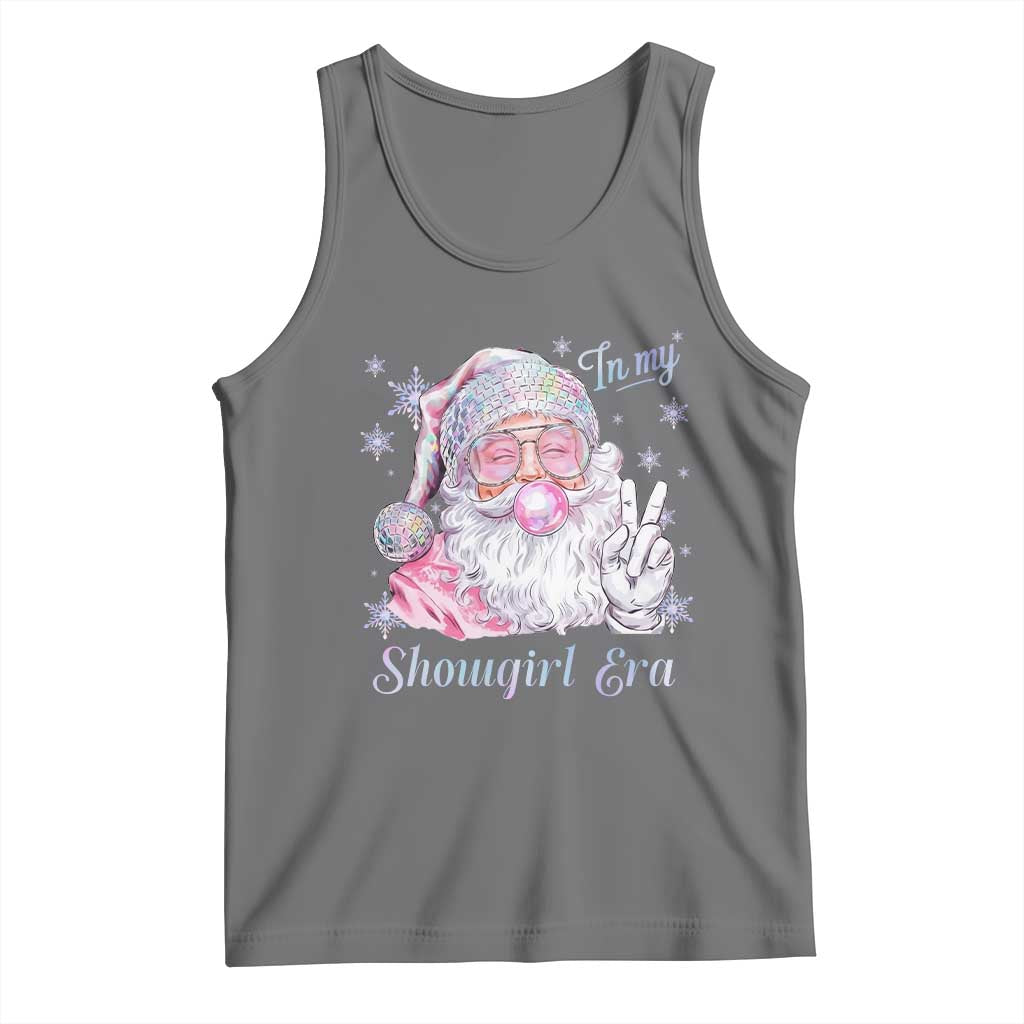 Pink Santa Christmas Tank Top Bubble Gum Peace Sign TS14 Black Heather Print Your Wear