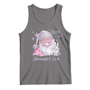 Pink Santa Christmas Tank Top Bubble Gum Peace Sign TS14 Deep Heather Print Your Wear