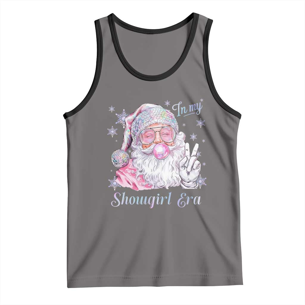 Pink Santa Christmas Tank Top Bubble Gum Peace Sign TS14 Deep Heather Black Print Your Wear