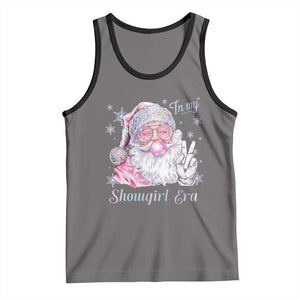 Pink Santa Christmas Tank Top Bubble Gum Peace Sign TS14 Deep Heather Black Print Your Wear