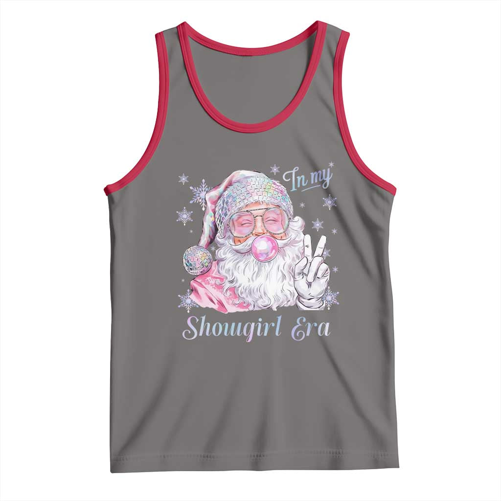 Pink Santa Christmas Tank Top Bubble Gum Peace Sign TS14 Deep Heather Red Print Your Wear
