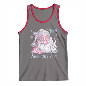 Pink Santa Christmas Tank Top Bubble Gum Peace Sign TS14 Deep Heather Red Print Your Wear