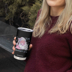 Pink Santa Christmas Tumbler Cup Bubble Gum Peace Sign TS14 Print Your Wear