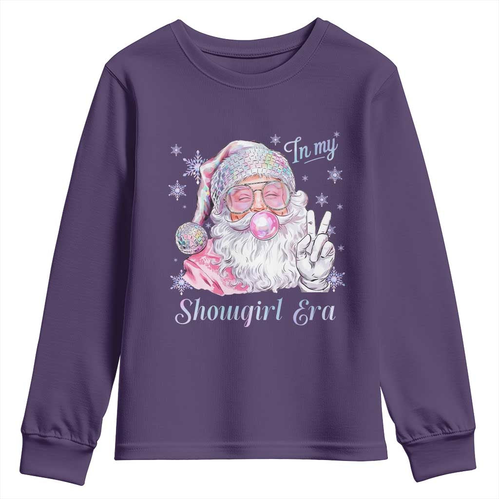 Pink Santa Christmas Youth Sweatshirt Bubble Gum Peace Sign TS14 Purple Print Your Wear