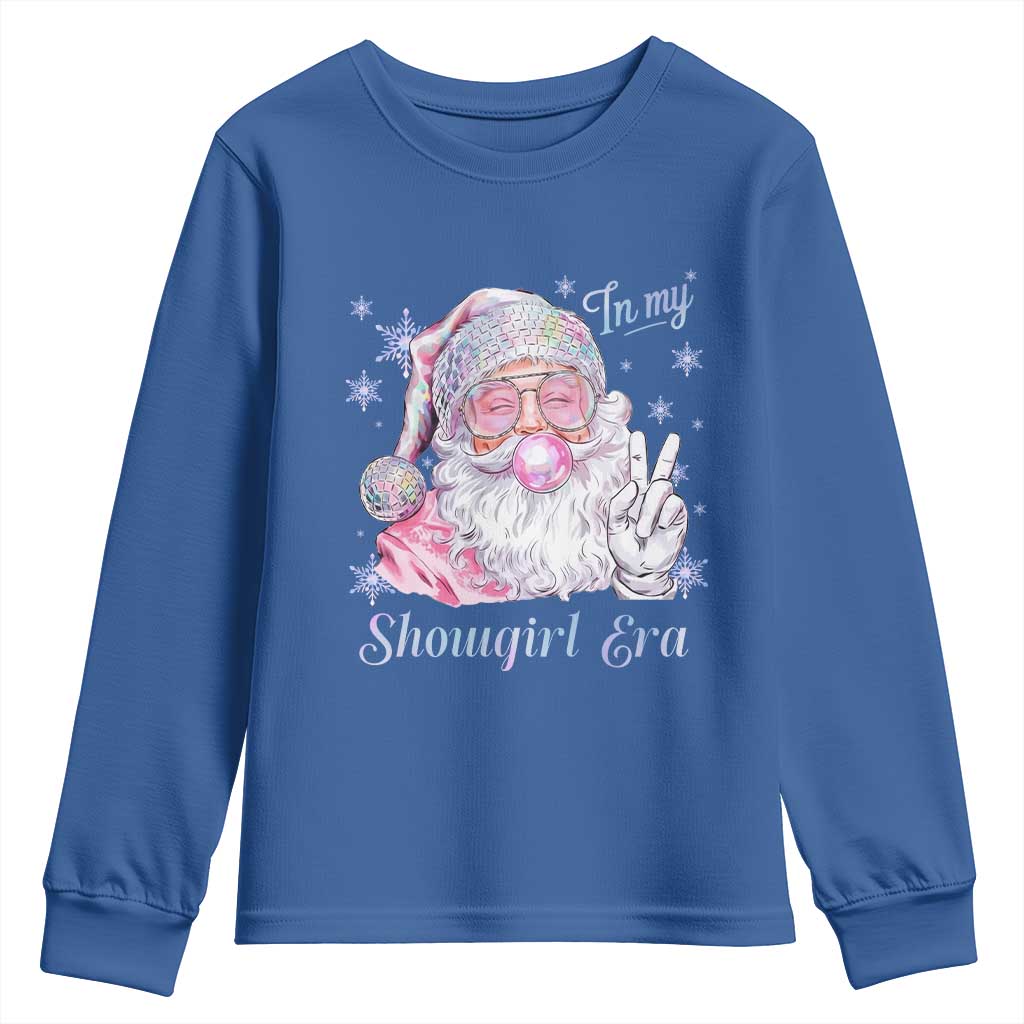 Pink Santa Christmas Youth Sweatshirt Bubble Gum Peace Sign TS14 Royal Blue Print Your Wear