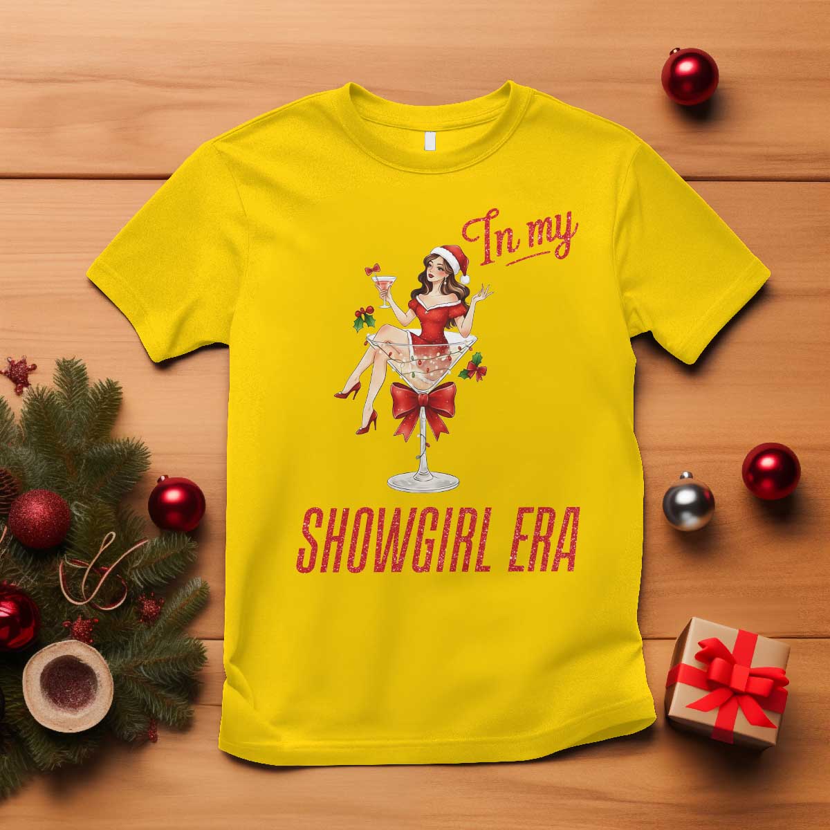 Santa Girls Christmas T Shirt In My Costume Era TS14 Daisy Print Your Wear
