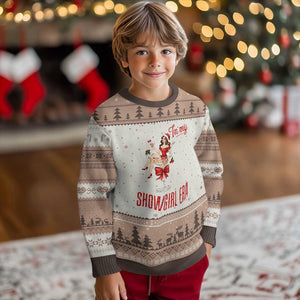 Santa Girls Xmas Ugly Christmas Sweater In My Costume Era TS14 Mocha Mousse Print Your Wear