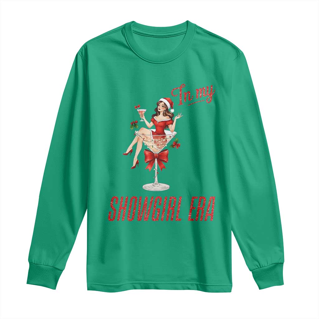 Santa Girls Christmas Long Sleeve Shirt In My Costume Era TS14 Irish Green Print Your Wear