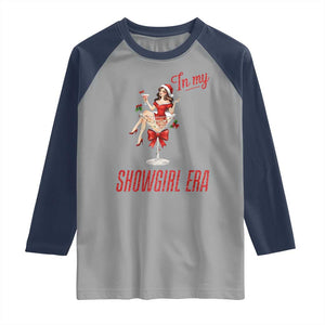 Santa Girls Christmas Raglan Shirt In My Costume Era TS14 Sport Gray Navy Print Your Wear