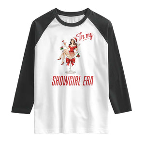 Santa Girls Christmas Raglan Shirt In My Costume Era TS14 White Black Print Your Wear