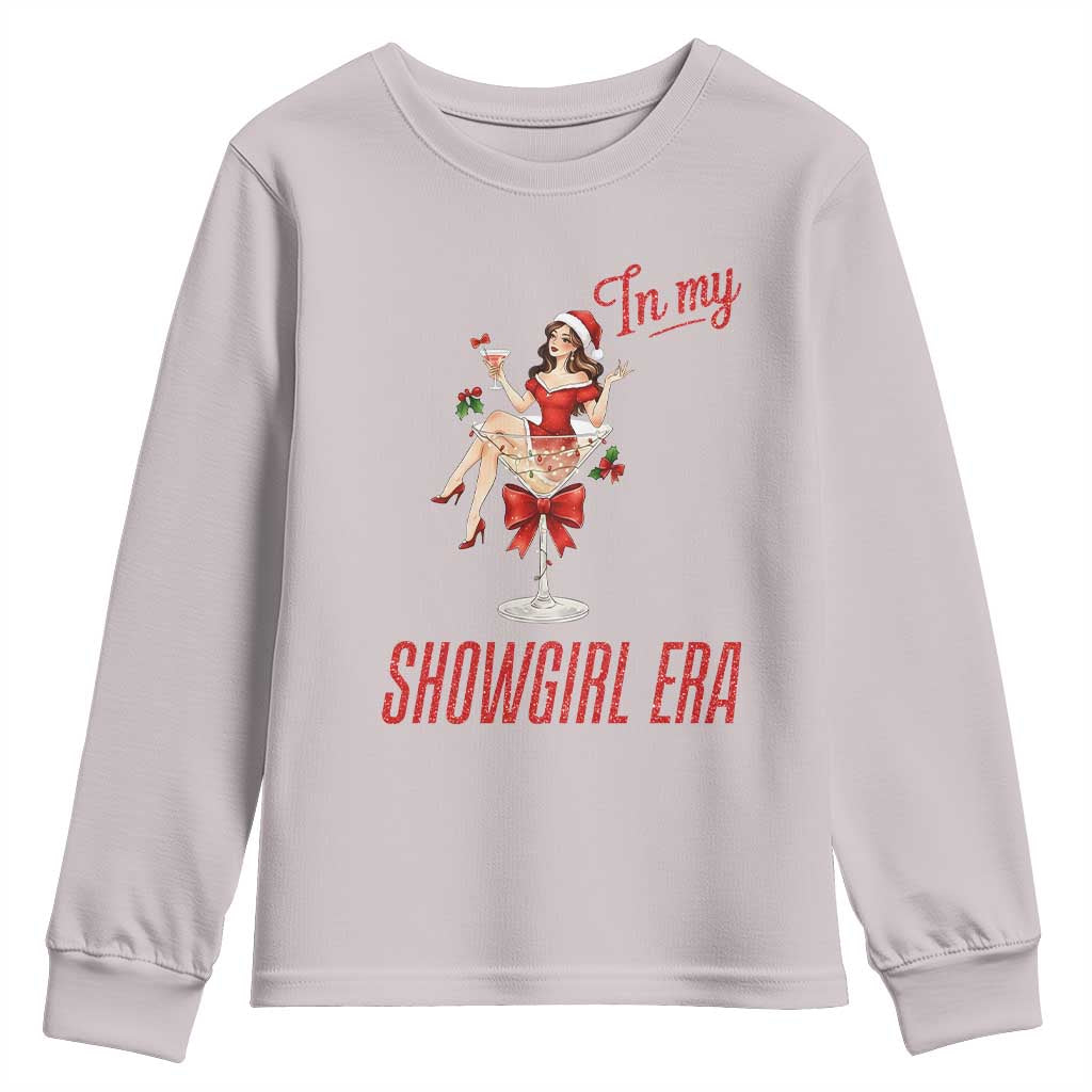 Santa Girls Christmas Youth Sweatshirt In My Costume Era TS14 Ice Gray Print Your Wear