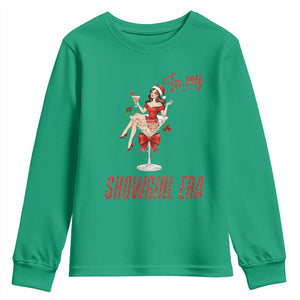 Santa Girls Christmas Youth Sweatshirt In My Costume Era TS14 Irish Green Print Your Wear