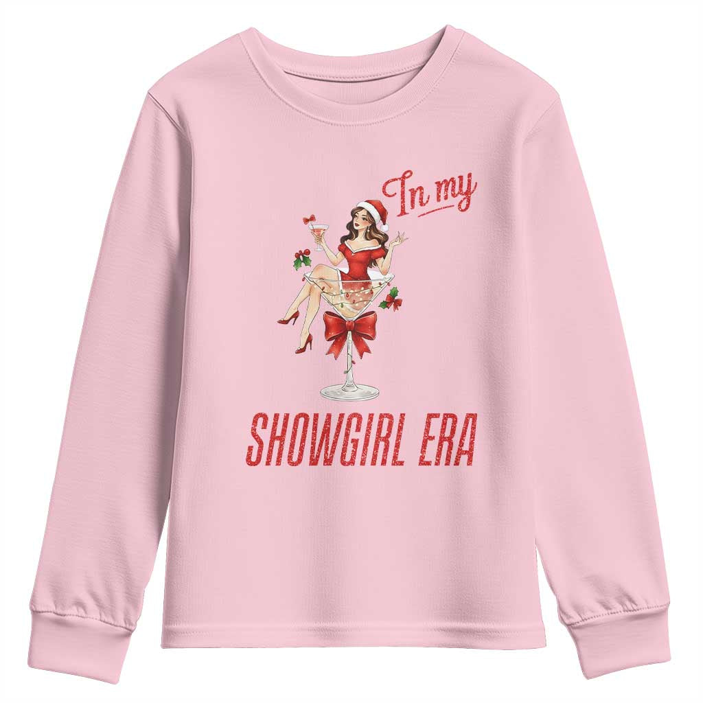 Santa Girls Christmas Youth Sweatshirt In My Costume Era TS14 Light Pink Print Your Wear